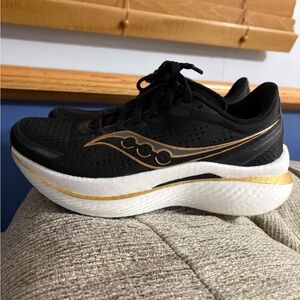 Saucony Endorphin Speed 3- Women's Black and Gold- Barely worn
